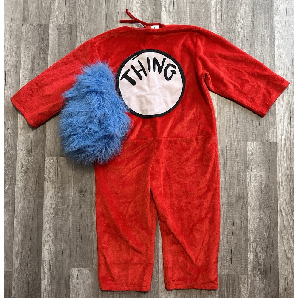 DR Seuss Thing Child Costume Kids Size 4-6 Thing Holloween Dress Up Play